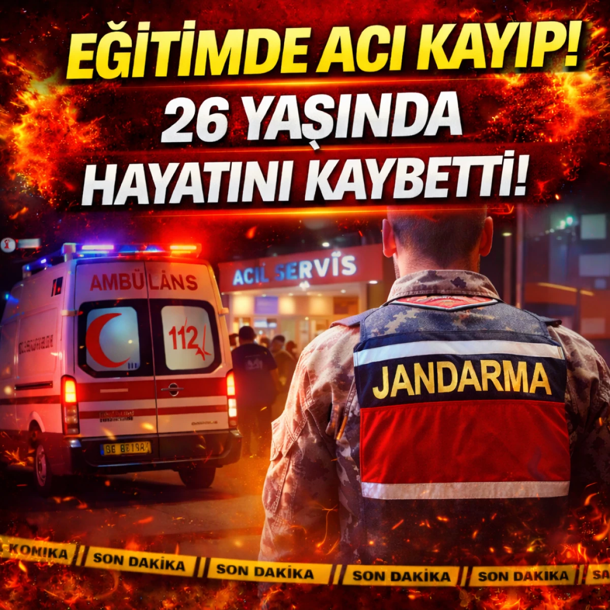 Acı Kayıp: Jandarma Kursiyeri Hayatını Kaybetti