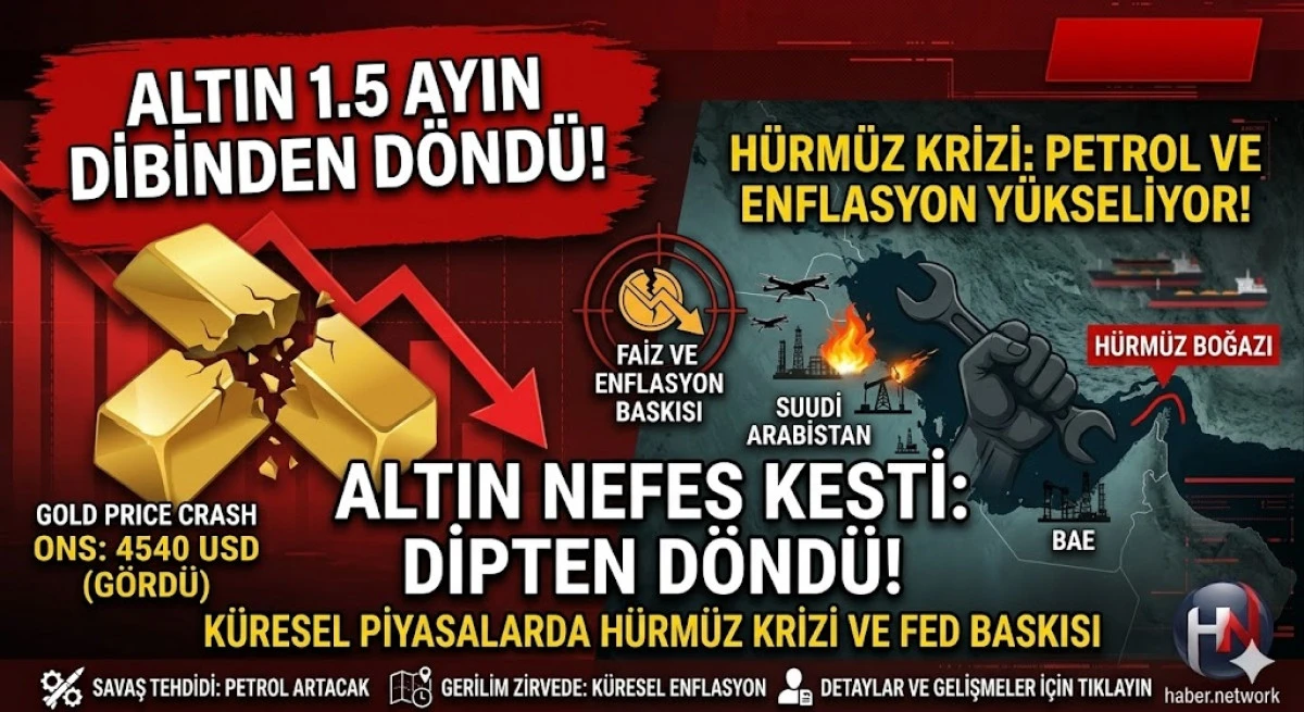 Altın Son 1,5 Ayın Dibinden D&ouml;nd&uuml;! K&uuml;resel Piyasalarda Enflasyon ve Faiz Baskısı S&uuml;r&uuml;yor