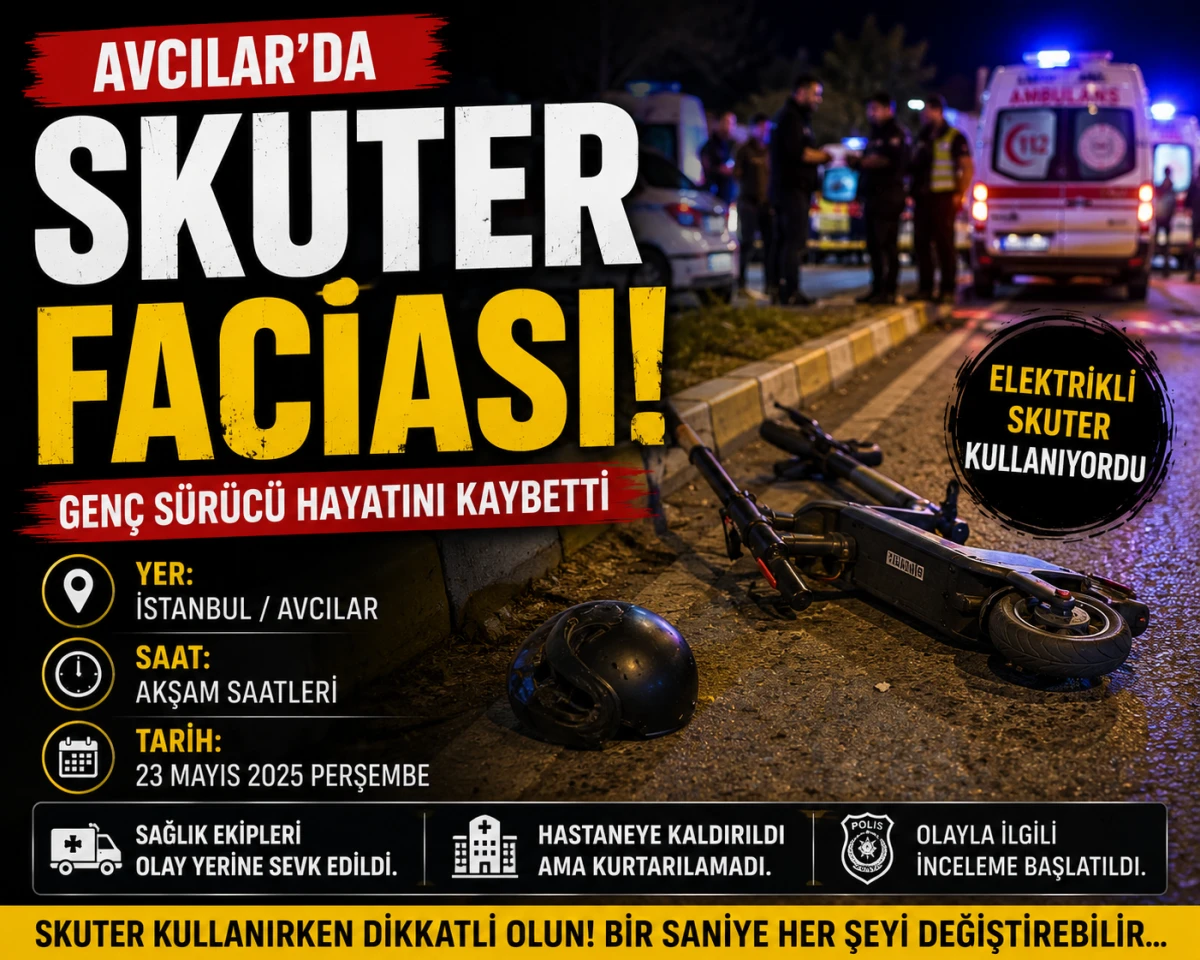 Avcılar&rsquo;da Skuter Faciası! Gen&ccedil; S&uuml;r&uuml;c&uuml; Hayatını Kaybetti