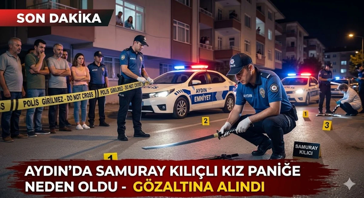 Aydın&rsquo;da samuray kılı&ccedil;lı dehşet! Gen&ccedil; kız sokakları birbirine kattı
