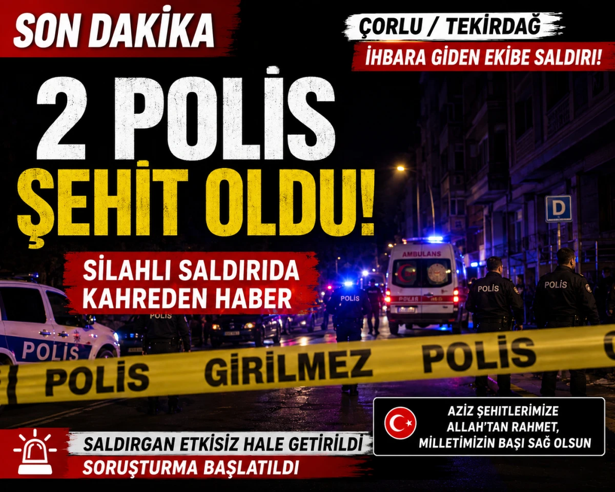 &Ccedil;orlu&rsquo;dan Y&uuml;rek Yakan Haber! İhbara Giden 2 Polis Şehit Oldu