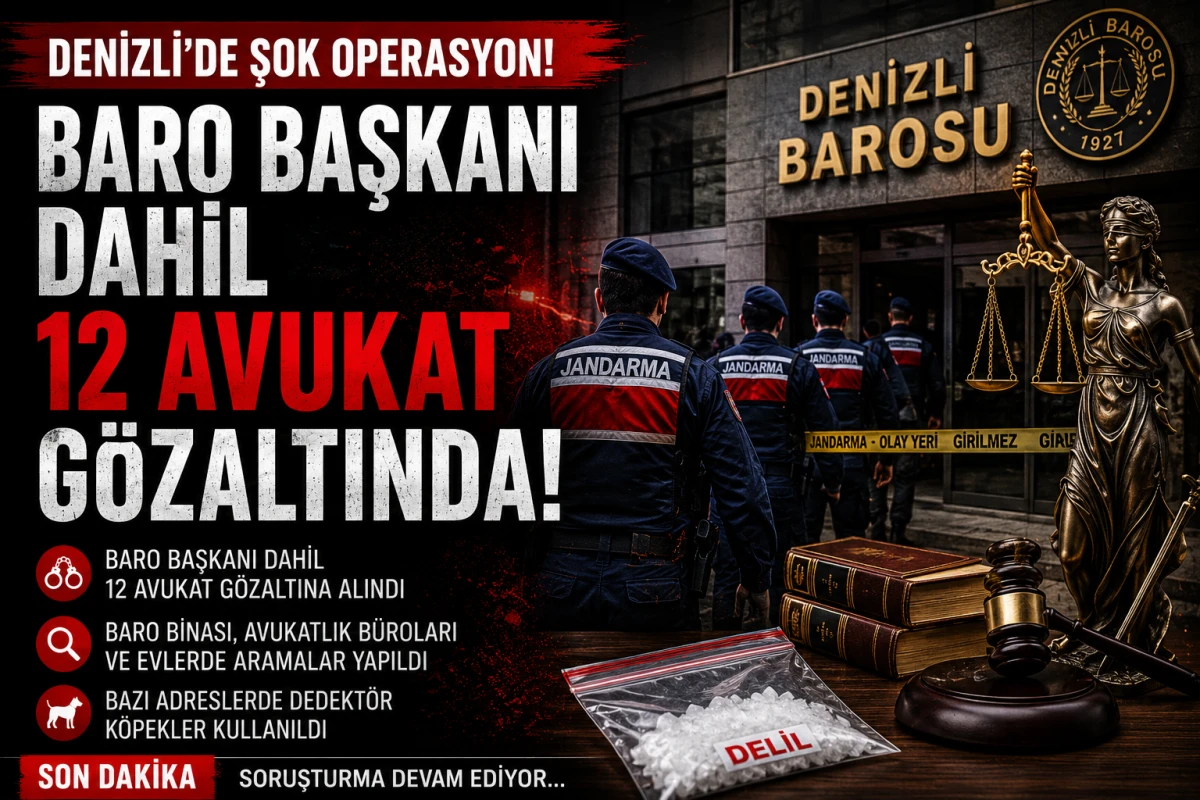 Denizli'de Şok Operasyon! Baro Başkanı Dahil 12 Avukat G&ouml;zaltında