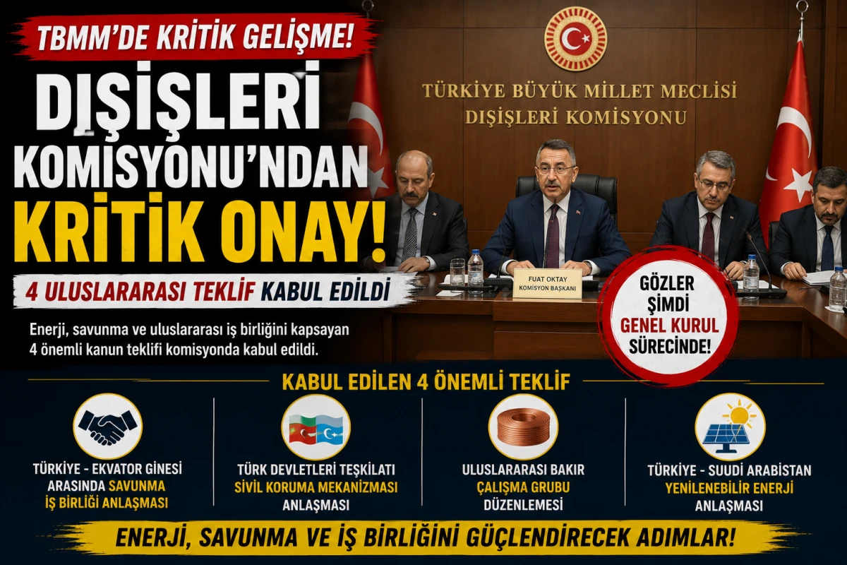 Dışişleri Komisyonu&rsquo;ndan Kritik Onay! 4 Uluslararası Teklif Kabul Edildi