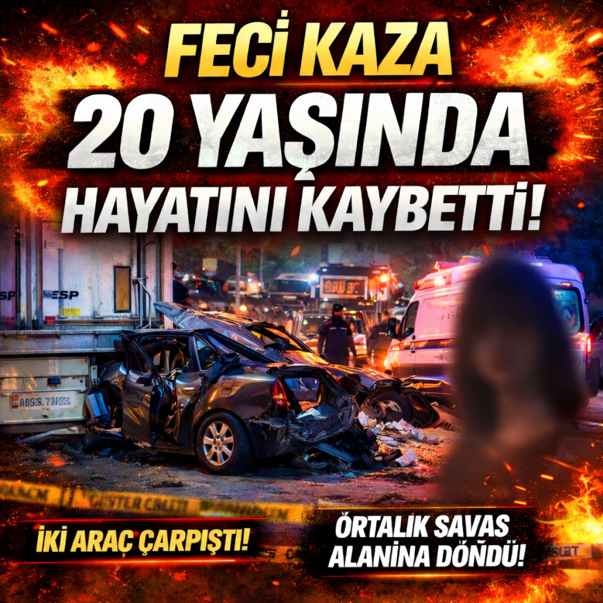 Feci Kaza! 20 Yaşındaki Gen&ccedil; Kız Hayatını Kaybetti