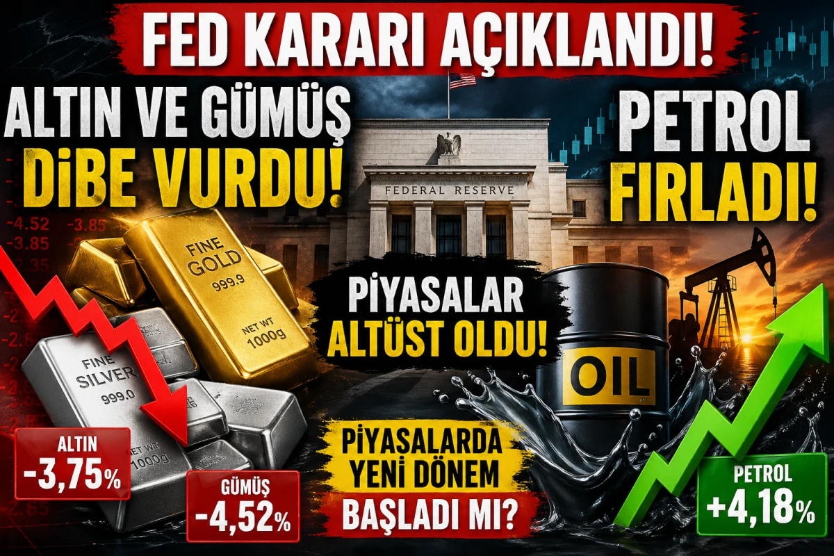 FED KARARI SONRASI PİYASALAR SERT DALGALANDI! ALTIN GERİLEDİ, PETROL Y&Uuml;KSELDİ