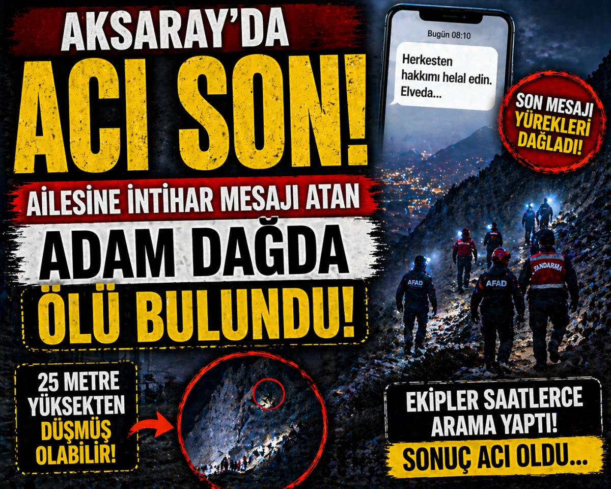 İNTİHAR MESAJI ATTI SONRA &Ouml;L&Uuml; BULUNDU