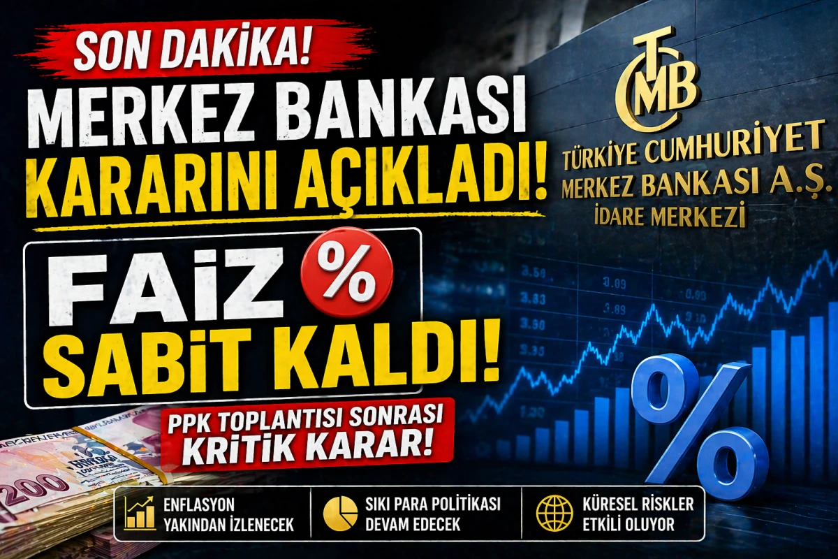 Merkez Bankası Kararını A&ccedil;ıkladı! Faiz Sabit Kaldı