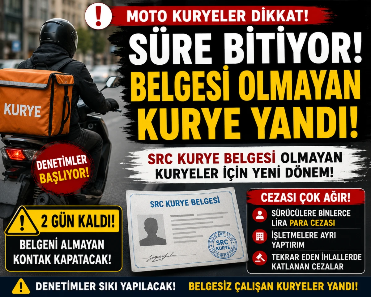 Moto Kuryelere Kritik Uyarı! S&uuml;re Bitiyor, Cezası &Ccedil;ok Ağır