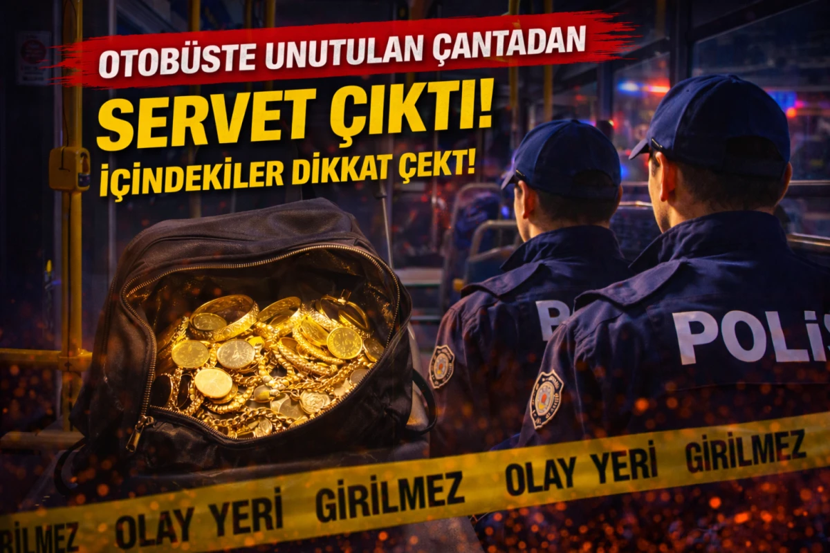 Otob&uuml;ste Unutulan &Ccedil;antadan Servet &Ccedil;ıktı! İ&ccedil;indekiler Dikkat &Ccedil;ekti